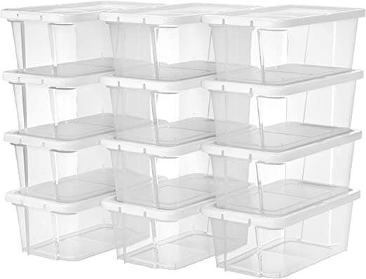 Skoboxar - 12 -stycksuppsättning - förvaringslådor för skor
