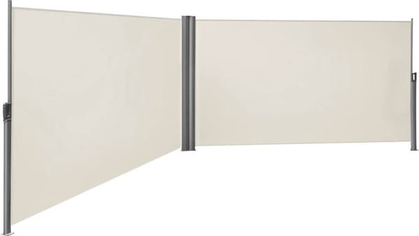 Windshield Exttenable - Double - Sunshade - Side Cover - Garden Screen - Beige