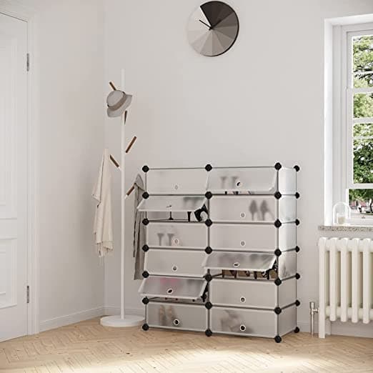 Skoholder - med 6 niveauer -plast - kommode - 40 x 17 x 30 cm