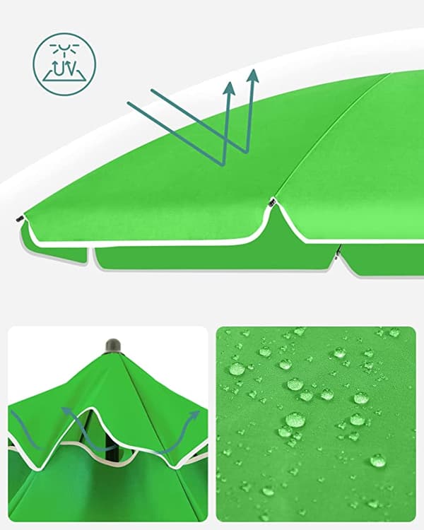 Parasol - Strandparaplu - Octagonal - Polyester Canopy - Ø 160 cm