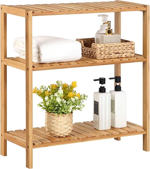 Kylpyhuoneen teline - keittiöteline - kenkäteline - bambu - 60 x 26 x 66 cm