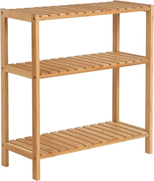 Badrumsställ - köksställ - sko rack - bambu - 60 x 26 x 66 cm