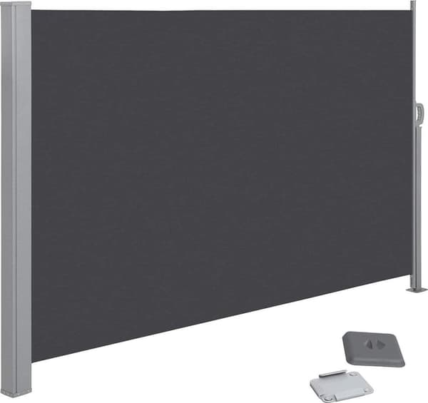 Windshield utdragbar - Sunshade - Sidskydd - Garden Screen - Grey