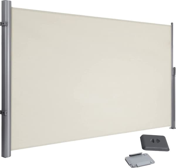 Windshield utdragbar - Sunshade - Sidskydd - Garden Screen - Grey