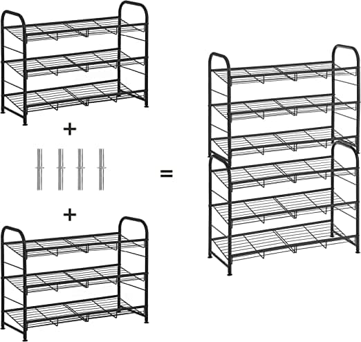3-lags skoholder - Stacking Bar Shoe Experience - Plads til maksimalt 12 par - Stål