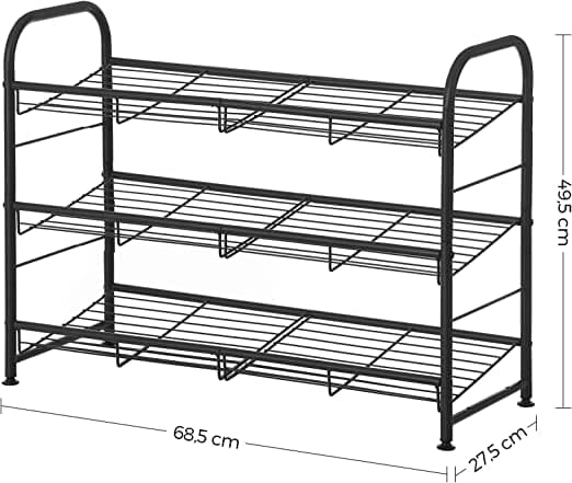 3-lags skoholder - Stacking Bar Shoe Experience - Plads til maksimalt 12 par - Stål