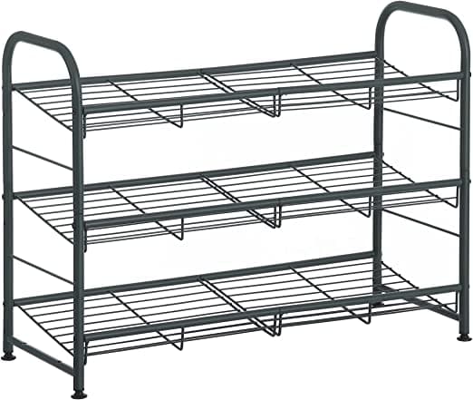 3 -Layer Shoe Rack - Stapelbar skoförvaring - Plats för högst 12 par - stål
