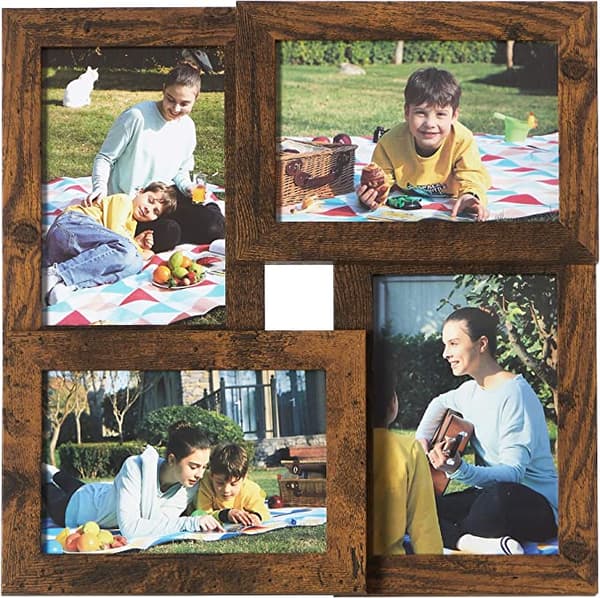 Fotoramme - Collage til 4 fotos - 10 x 15 cm - Vægmontering af fotogalleri Display