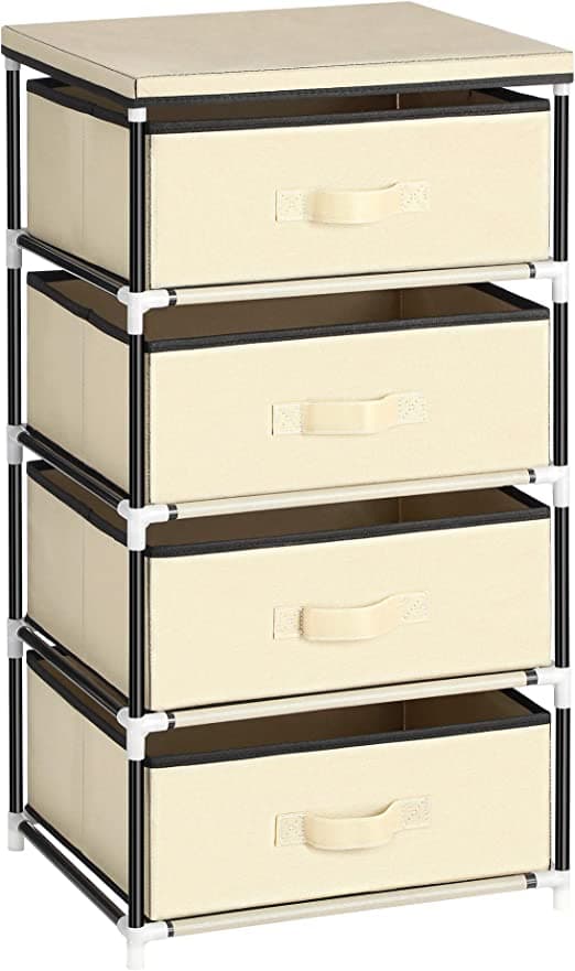 Load Cabinet - Lagringsenhet - med 4 lådor - Garderob - Arrangör - sängbord - metallram