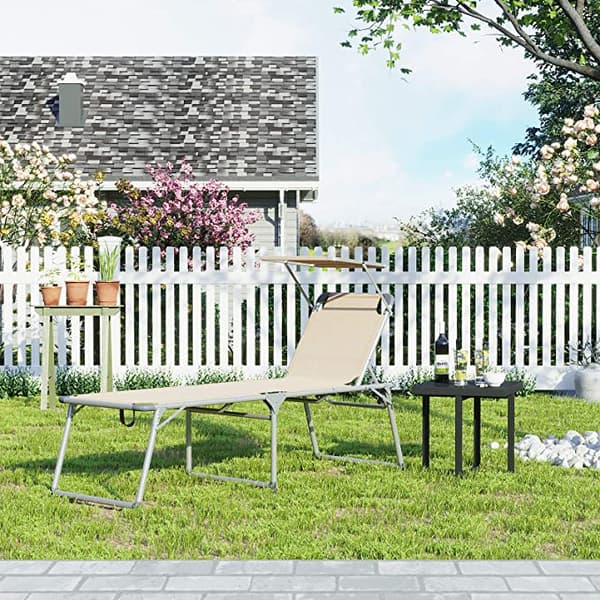 Solstenge - Lounger - Havestol - Ekstra stor - Justerbar ryglæn - Foldning