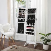 Smykkeskab - Mirror Cabinet - Standing Mirror - Hvid