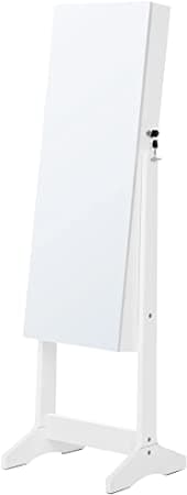 Smykkeskab - Mirror Cabinet - Standing Mirror - Hvid