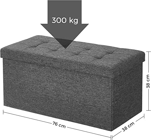 Sofa - Sædeskammel - Sammenklappelig sofa - 80 liter - Foldet sidelæns - Skattepligtig op til 300 kg
