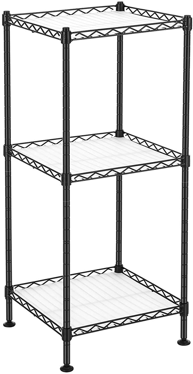 Badrumsställ - förvaringsställ - med 3 nivåer - metallhyllsystem - 30 x 30 x 73 cm