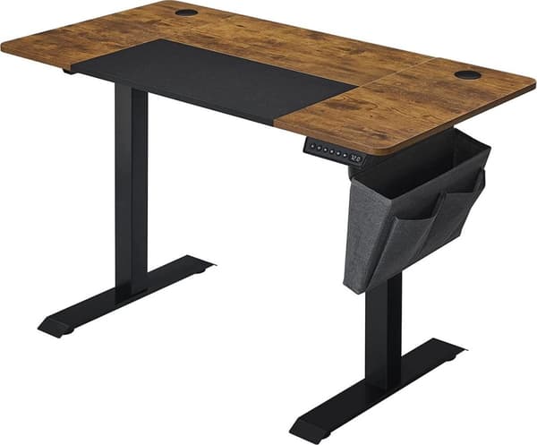 Sit Stand Desk - Electric - Tabell - Höjd och längd Justerbar - Med minnesposition - Work Agency - GameBureau - Vintage Brown