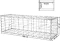 Miniatyrbillede 3 af 7: Gabion - Schans Basket - til støtte for vægge, havehegn - 100 x 30 x 30 cm