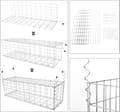 Miniatyrbillede 7 af 7: Gabion - Schans Basket - til støtte for vægge, havehegn - 100 x 30 x 30 cm
