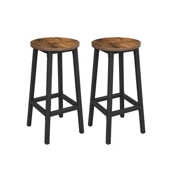 barkrukken - set van 2 - barstoelen - keukenstoelen - met stevig stalen frame -hoogte 65 cm