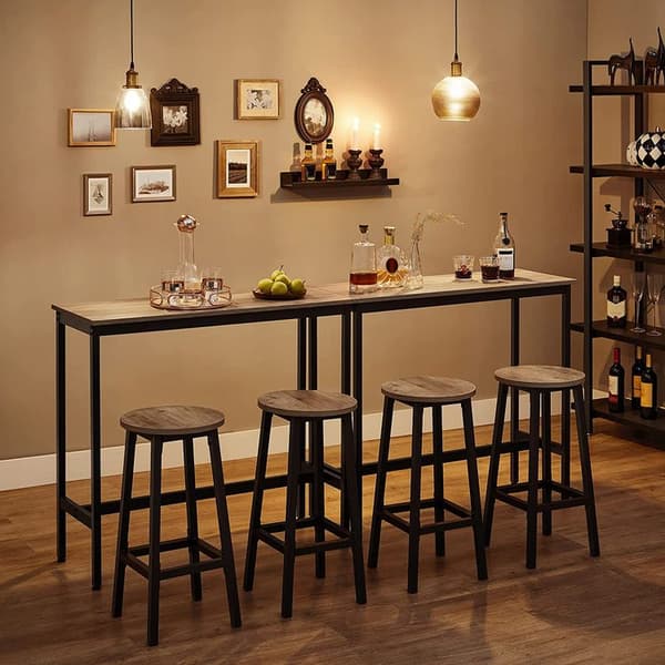 barkrukken - set van 2 - barstoelen - keukenstoelen - met stevig stalen frame -hoogte 65 cm
