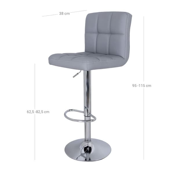 Barstoelen - set van 2 - Barkrukken - met rugleuning  - en stevig onderstel