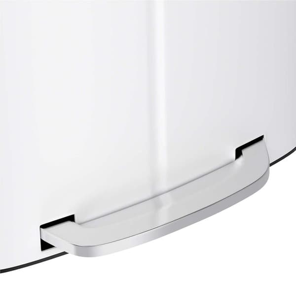 Afvalbak - van 40 L - met 2 compartimenten - 2 x 20 L - metalen pedaalemmer - plastic binnenemmer
