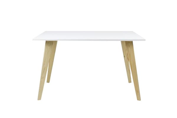 Datorbord, massiva furuben, skrivbordsbord, skrivbord i minimalistisk stil för kontor, vardagsrum, sovrum - vit - 120×65×75cm