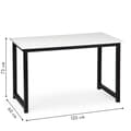 Miniatyrbillede 5 af 5: Skrivebord til barn & teenager - hvid - 120 x 60 x 74 cm
