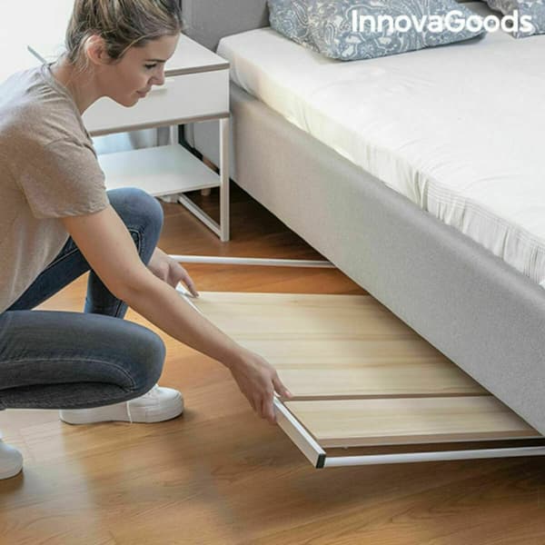 BEGAGNAD Hopfällbart skrivbord med hylla InnovaGoods Tablezy Trä (Renoverade B)