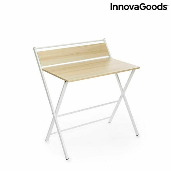 BEGAGNAD Hopfällbart skrivbord med hylla InnovaGoods Tablezy Trä (Renoverade B)
