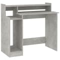 Miniatyrbilde 3 av 11: vidaXL Skrivebord med LED-lys betonggrå 97x45x90 cm konstruert tre
