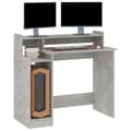 Miniatyrbilde 7 av 11: vidaXL Skrivebord med LED-lys betonggrå 97x45x90 cm konstruert tre