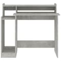 Miniatyrbilde 8 av 11: vidaXL Skrivebord med LED-lys betonggrå 97x45x90 cm konstruert tre