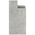 Miniatyrbilde 9 av 11: vidaXL Skrivebord med LED-lys betonggrå 97x45x90 cm konstruert tre
