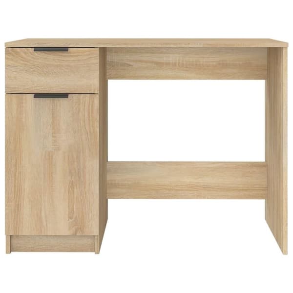 vidaXL Skrivbord sonoma-ek 100x50x75 cm konstruerat trä