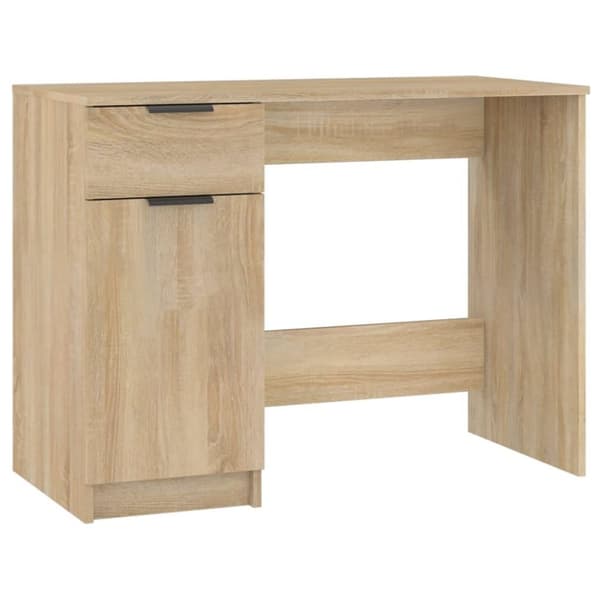 vidaXL Skrivebord sonoma eik 100x50x75 cm konstruert tre