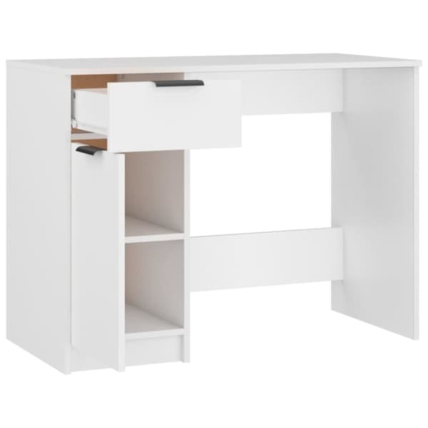 vidaXL Skrivebord hvit 100x50x75 cm konstruert tre