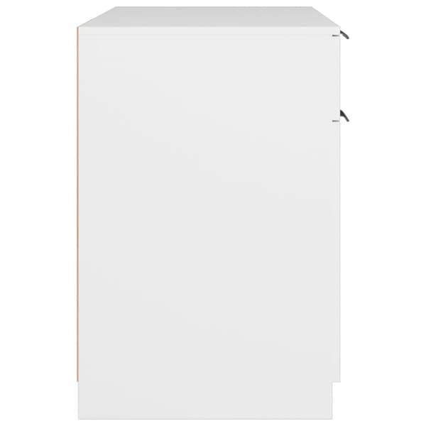 vidaXL Skrivebord hvit 100x50x75 cm konstruert tre