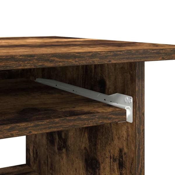 vidaXL Skrivbord rökfärgad ek 80x45x74 cm konstruerat trä