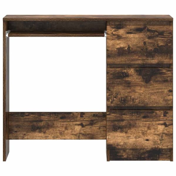 vidaXL Skrivbord rökfärgad ek 90x45x76 cm konstruerat trä
