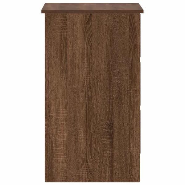 vidaXL Skrivbord brun ek 90x45x76 cm konstruerat trä