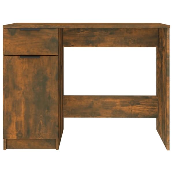 vidaXL Skrivebord røkt eik 100x50x75 cm konstruert tre