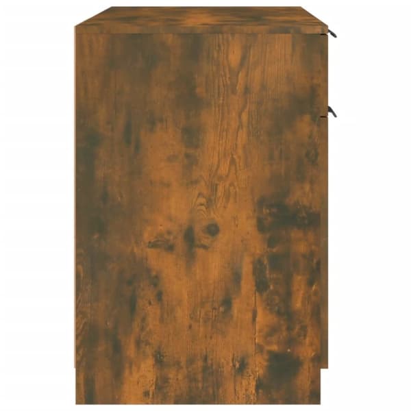 vidaXL Skrivebord røkt eik 100x50x75 cm konstruert tre