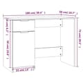 Miniatyrbilde 10 av 11: vidaXL Skrivebord røkt eik 100x50x75 cm konstruert tre