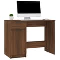 Miniatyrbild 5 av 11: vidaXL Skrivbord brun ek 100x50x75 cm konstruerat trä