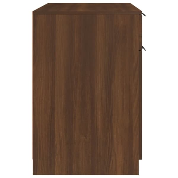 vidaXL Skrivbord brun ek 100x50x75 cm konstruerat trä
