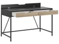 Miniatyrbilde 7 av 11: Hjem Skrivebord Svart Treplate Metallunderstell 2 skuffer Lyst tre 120 x 60 cm Minimalistisk Design