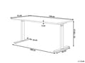 Miniatyrbilde 3 av 9: Elektrisk Justerbar Skrivebord Grå 130 x 72 cm Bordplate Pulverlakkert Svart Stålramme Moderne