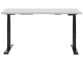Miniatyrbilde 4 av 9: Elektrisk Justerbar Skrivebord Grå 130 x 72 cm Bordplate Pulverlakkert Svart Stålramme Moderne