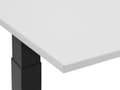 Miniatyrbilde 6 av 9: Elektrisk Justerbar Skrivebord Grå 130 x 72 cm Bordplate Pulverlakkert Svart Stålramme Moderne