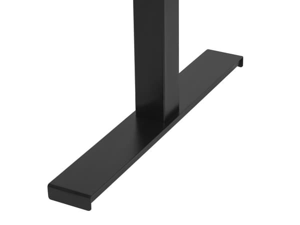 Elektrisk Justerbar Skrivebord Grå 130 x 72 cm Bordplate Pulverlakkert Svart Stålramme Moderne